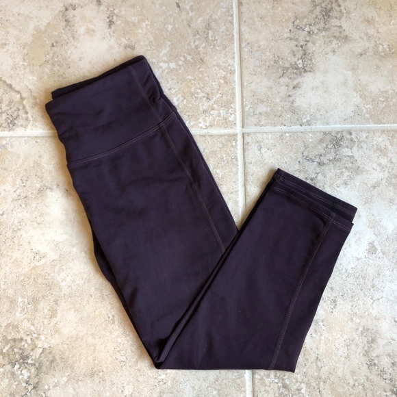 Dark Purple Athleta High Rise Chaturanga Capri - Picture 2 of 8